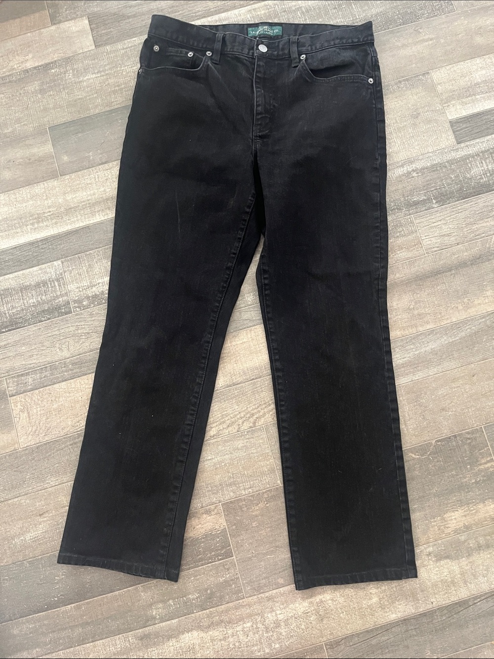 Lauren Ralph Lauren Women's Straight Leg Black Jeans